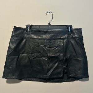 Faux Leather Mini Skirt